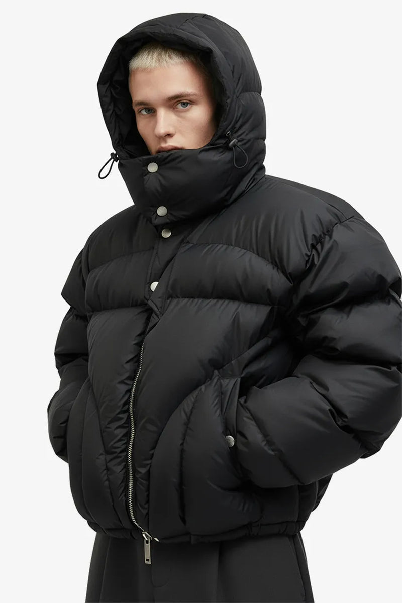 Apex Puffer Jacket in Nightfall Black
