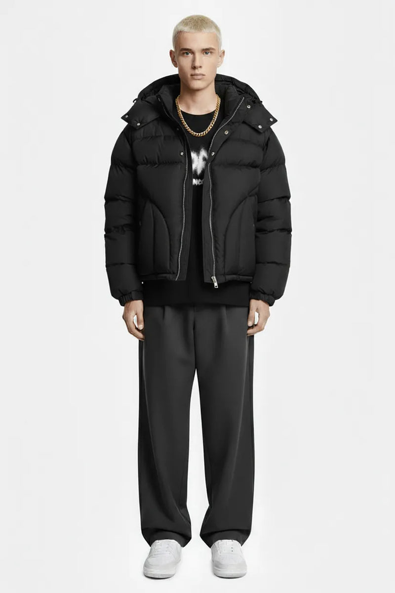 Apex Puffer Jacket in Nightfall Black