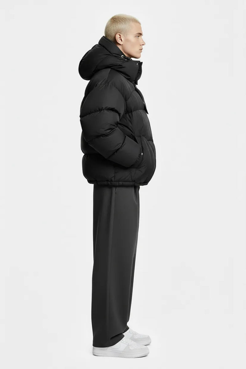 Apex Puffer Jacket in Nightfall Black