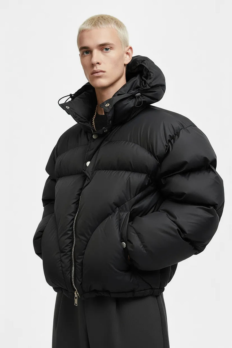 Apex Puffer Jacket in Nightfall Black