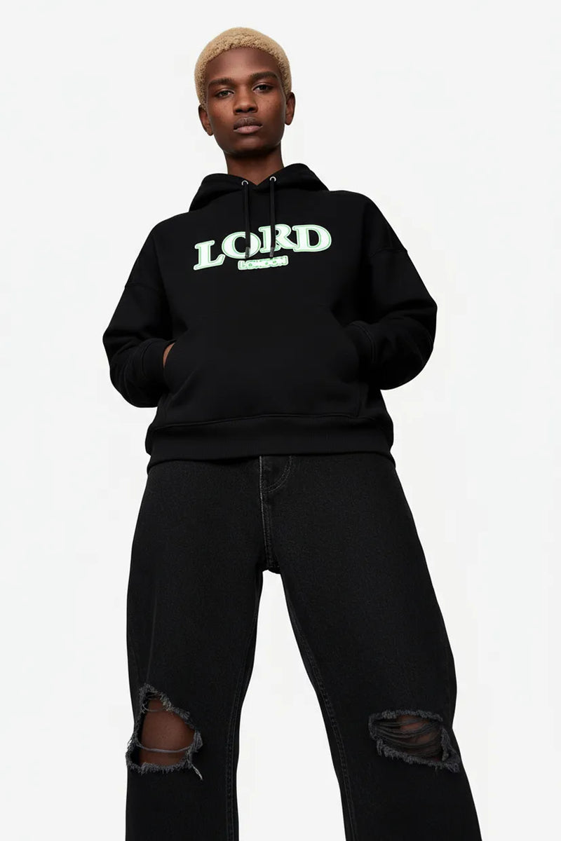 Ballad Quatrain Black Hooded Sweater